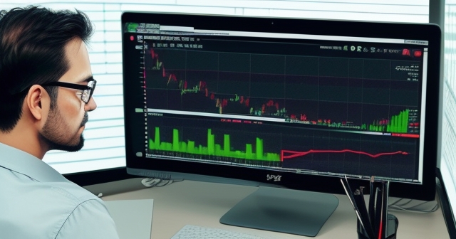 Historical forex data on a computer screen