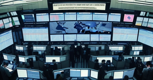 Forex trading chart with global map