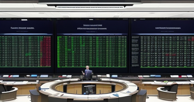An artistic rendering of the London Stock Exchange at work