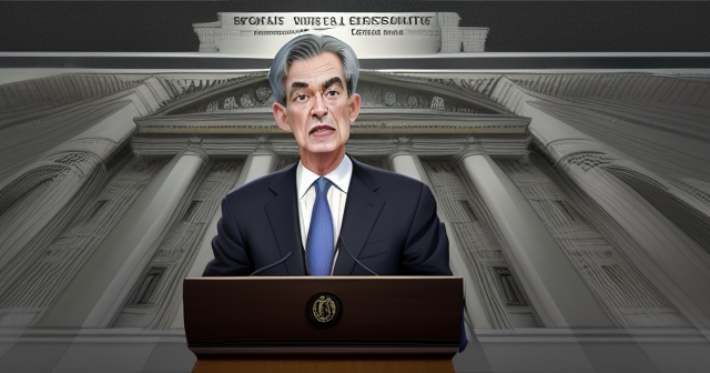 Jerome Powell speaking at a podium