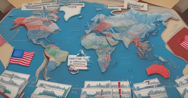 A creative depiction of campaign strategies in action across battleground states