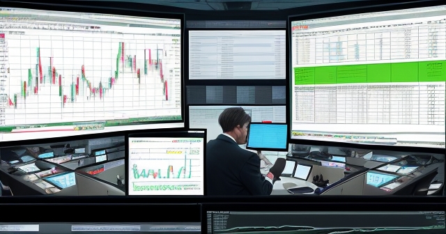a Forex market scene illustrating active trading