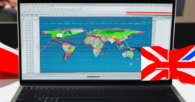 global trade theme with currencies