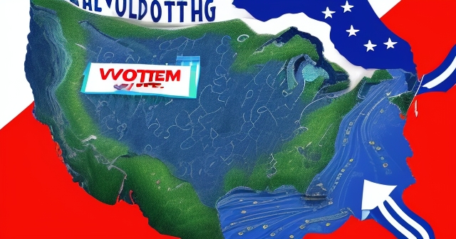 An artistic rendering of diverse voter demographics coming together