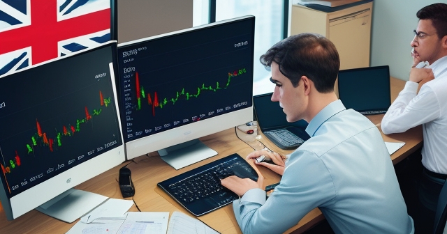 Two people discussing currency strategies