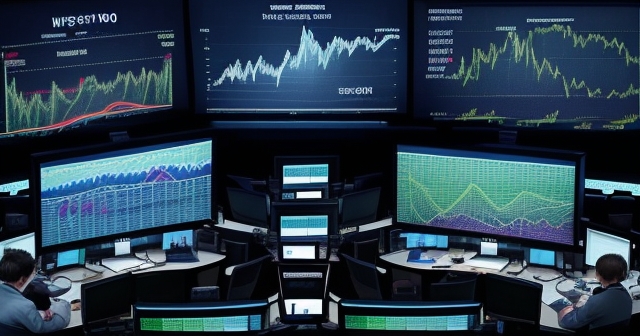Graphs showing NASDAQ 100 trends