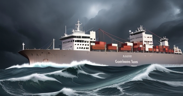 global trade routes with cargo ships