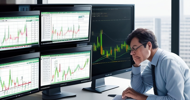 A serene office environment with trading screens