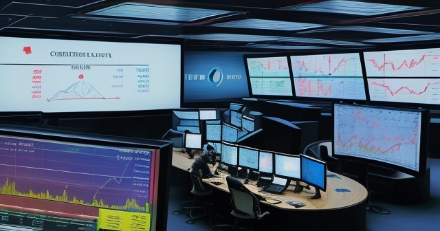vibrant trading floor atmosphere