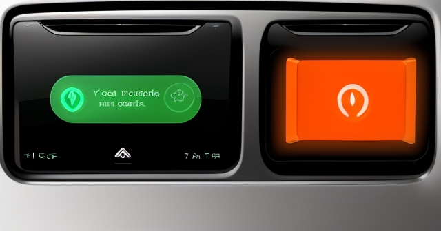 Close-up of green dot indicating cabin camera activity