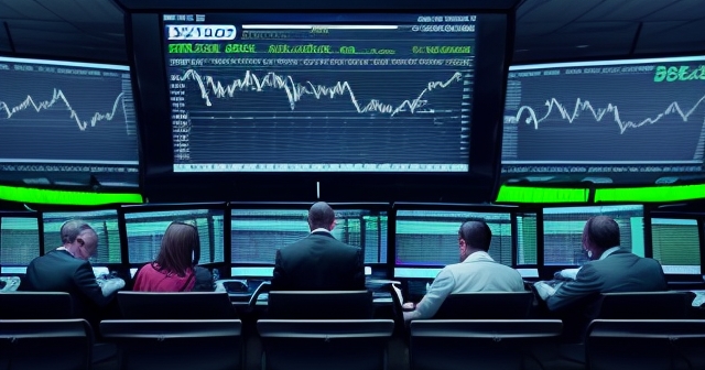 stock market chart flatlining