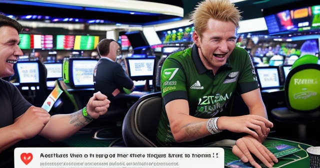 Happy bettors celebrating their wins