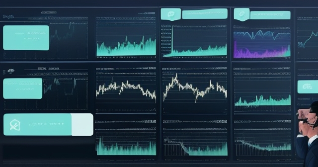 A trader analyzing charts at nighttime