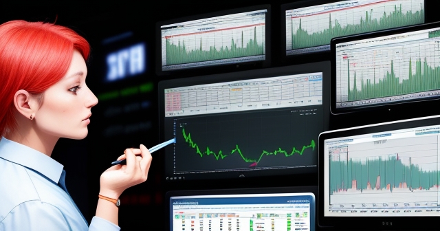 Four traders discussing technical indicators
