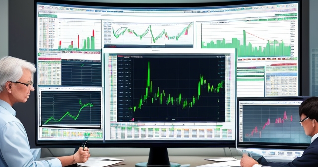 Traders analyzing candlestick charts