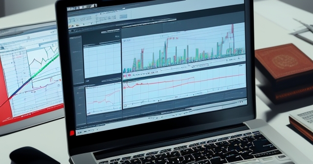 Forex trading desk with charts and indicators