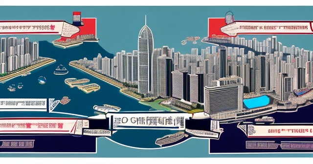 Hong Kong skyline with legislative symbols