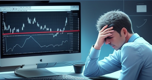 A forex market trading chart