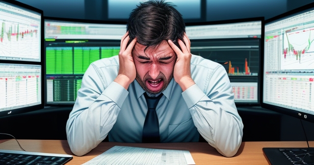 An emotional trader making mistakes