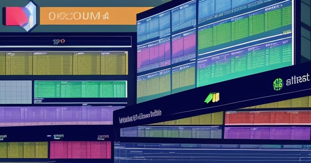 vibrant stock market scene