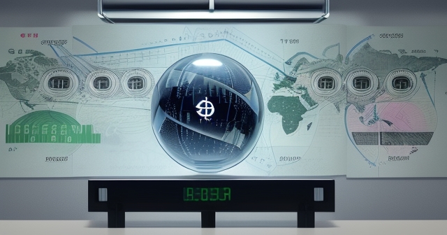 A crystal ball depicting the future of money with emerging currencies.