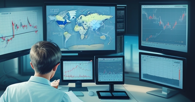 a trader analyzing forex charts