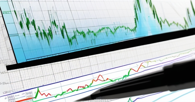 abstract chart with fluctuating lines