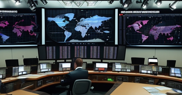 financial news broadcast studio