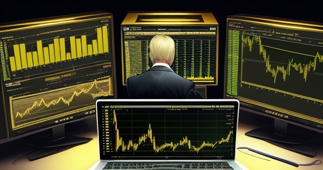 Digital graphics illustrating market positioning.