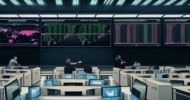 trader analyzing economic data