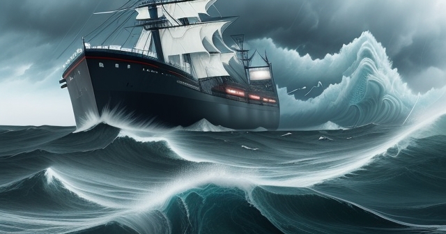 illustration of trade policies depicted as strong winds