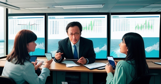 A stock market analyst studying charts