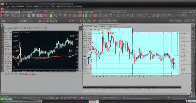 Illustration of trader analyzing Stochastic Oscillator