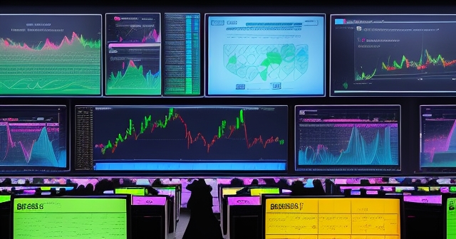 A vibrant market scene trading