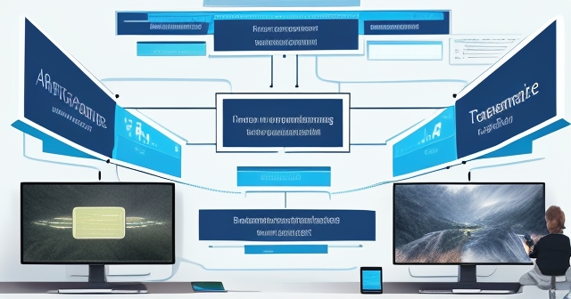 A tech landscape transforming with digital graphs.