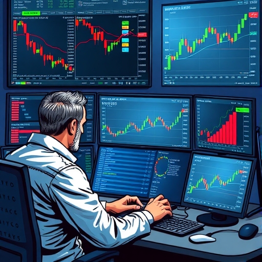 An illustration showing the influence of global news on forex trading strategies