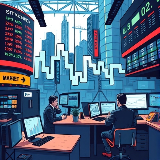 A visual metaphor of navigating a complex ecosystem of market forces.