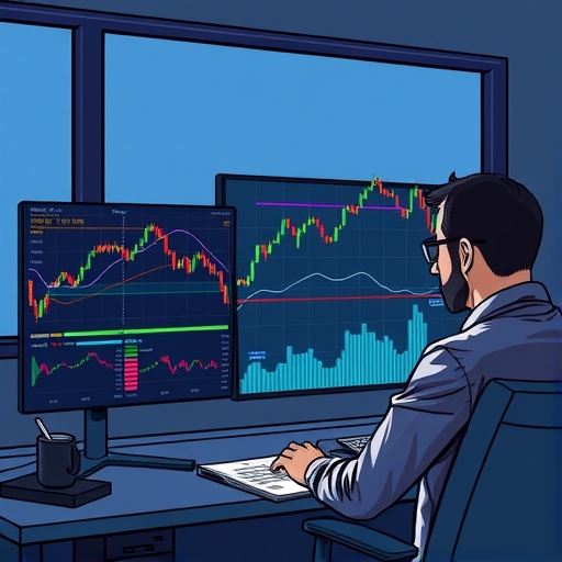 Ethereum price chart with volatility indicators
