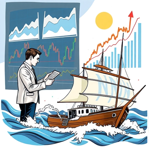 Abstract representation of financial markets with Fed signals and yield changes