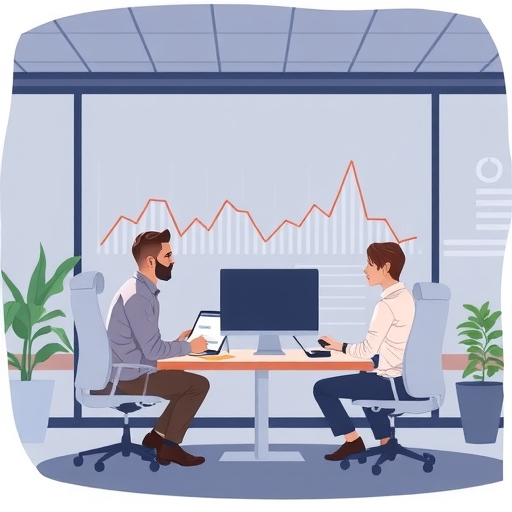 Traders analyzing ISM PMI data in a modern office