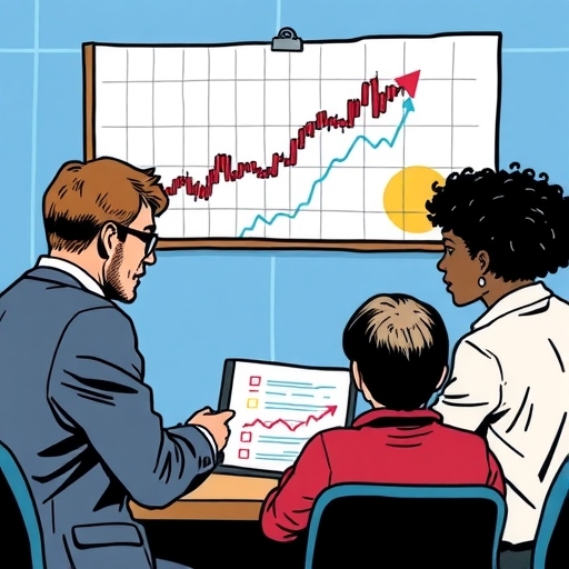 investors discussing market trends