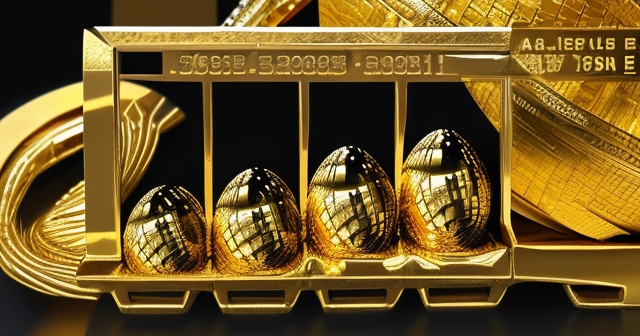 Stacks of golden bars in a modern investment office