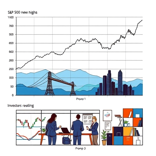 Abstract representation of geopolitical forces impacting financial markets