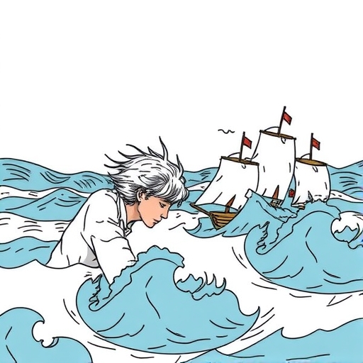 A visual metaphor of the turbulent sea representing financial markets