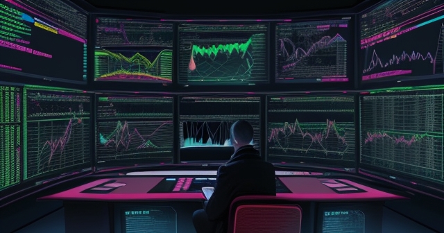 Charts depicting market volatility and trends
