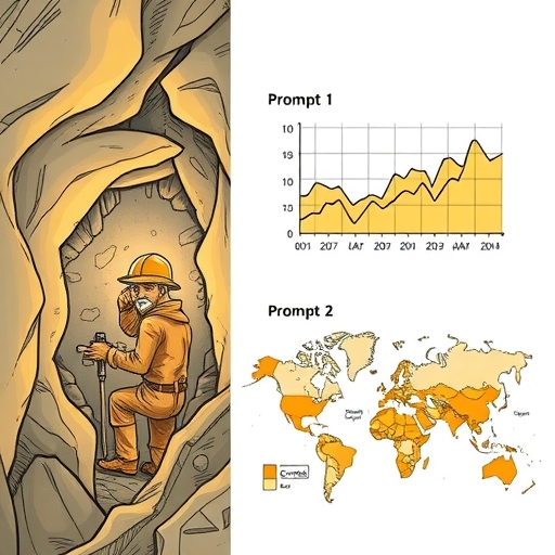 A graph showcasing the performance trends of mining stocks over time.