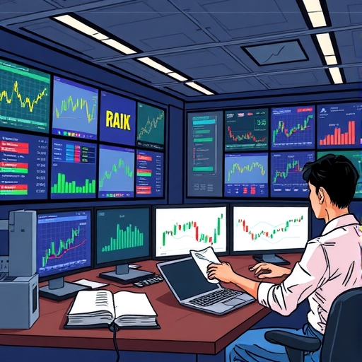 An illustrated guidebook with charts and graphs on forex trading.