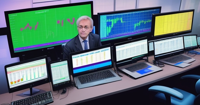 trading desk with indicators