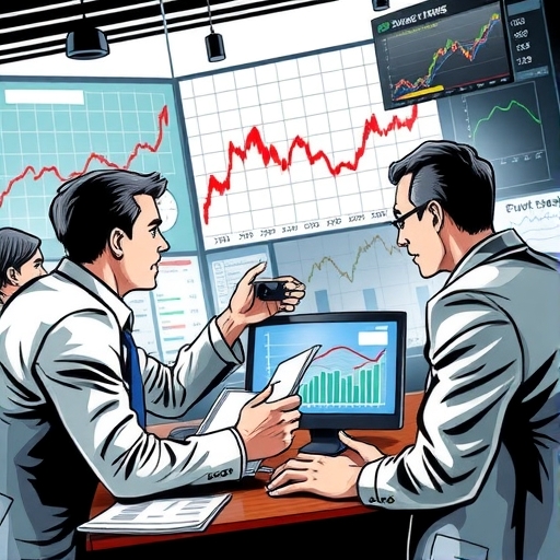 investors analyzing market trends with urgency