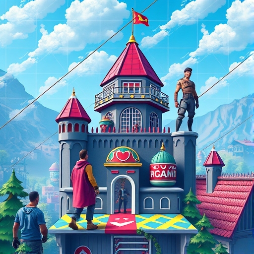 Brand collaboration in Fortnite's Tilted Towers Zone Wars.